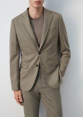 MANGO MAN Slim Fit Sakko 'Turin' in Braun