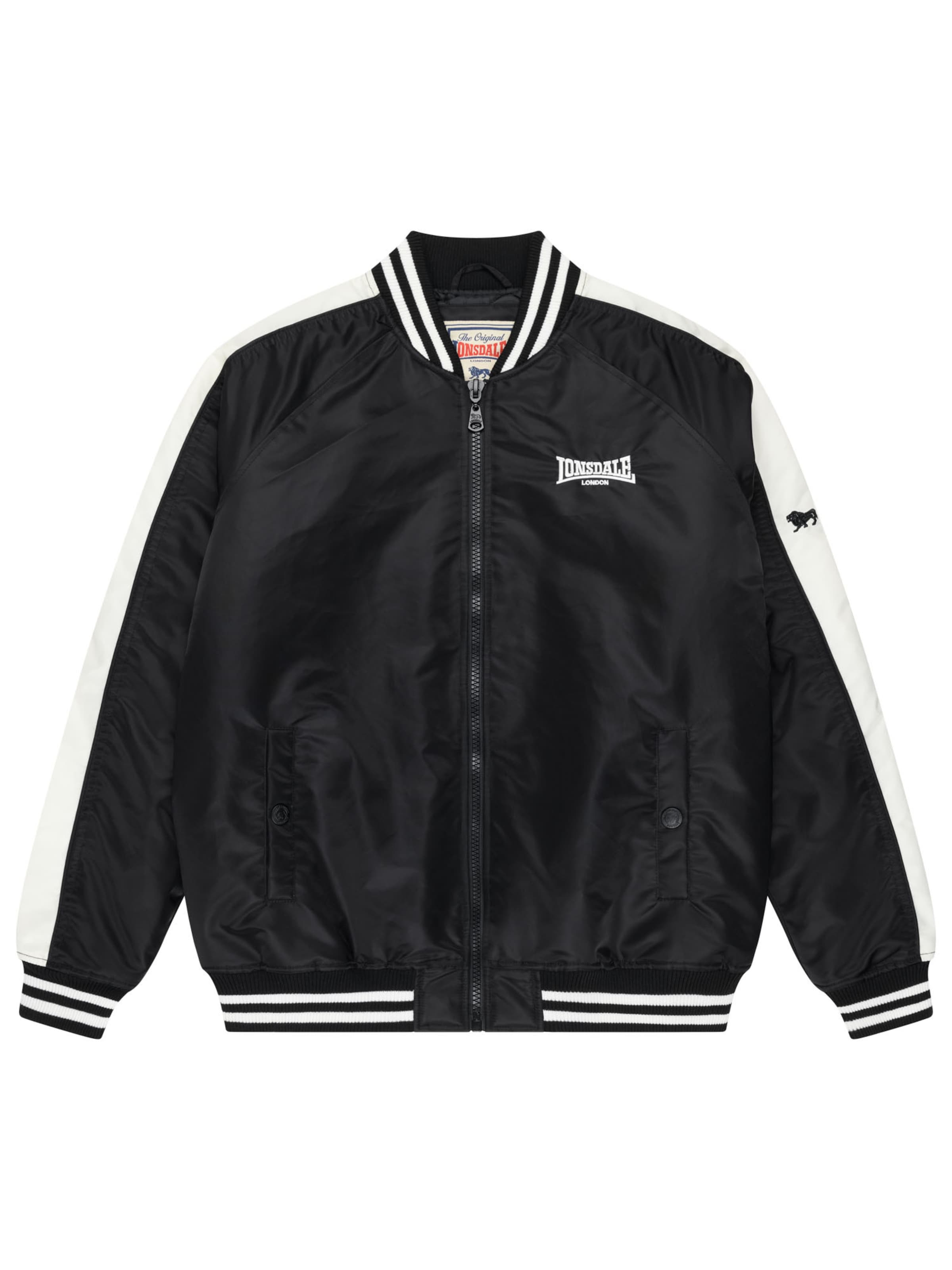 Veste mi-saison 'Shortlands' LONSDALE en noir : devant