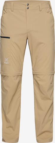 Haglöfs Regular Outdoor Pants 'Lite Standard Zip-off' in Beige: front