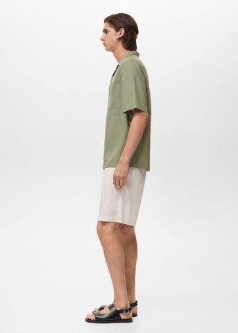 MANGO MAN Regular Fit Hemd 'Luca' in Grün