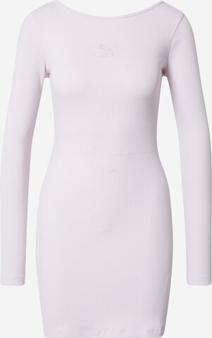 PUMA Dress 'Classics Ribbed' in Purple: front