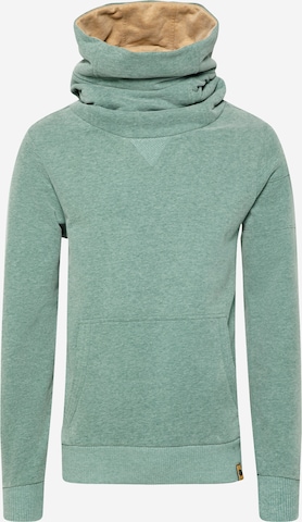 Sweat-shirt 'Wat ne Pflaume' Fli Papigu en vert : devant