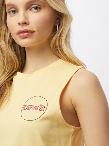 LEVI'S ® Top 'Graphic Band Tank' in Gelb