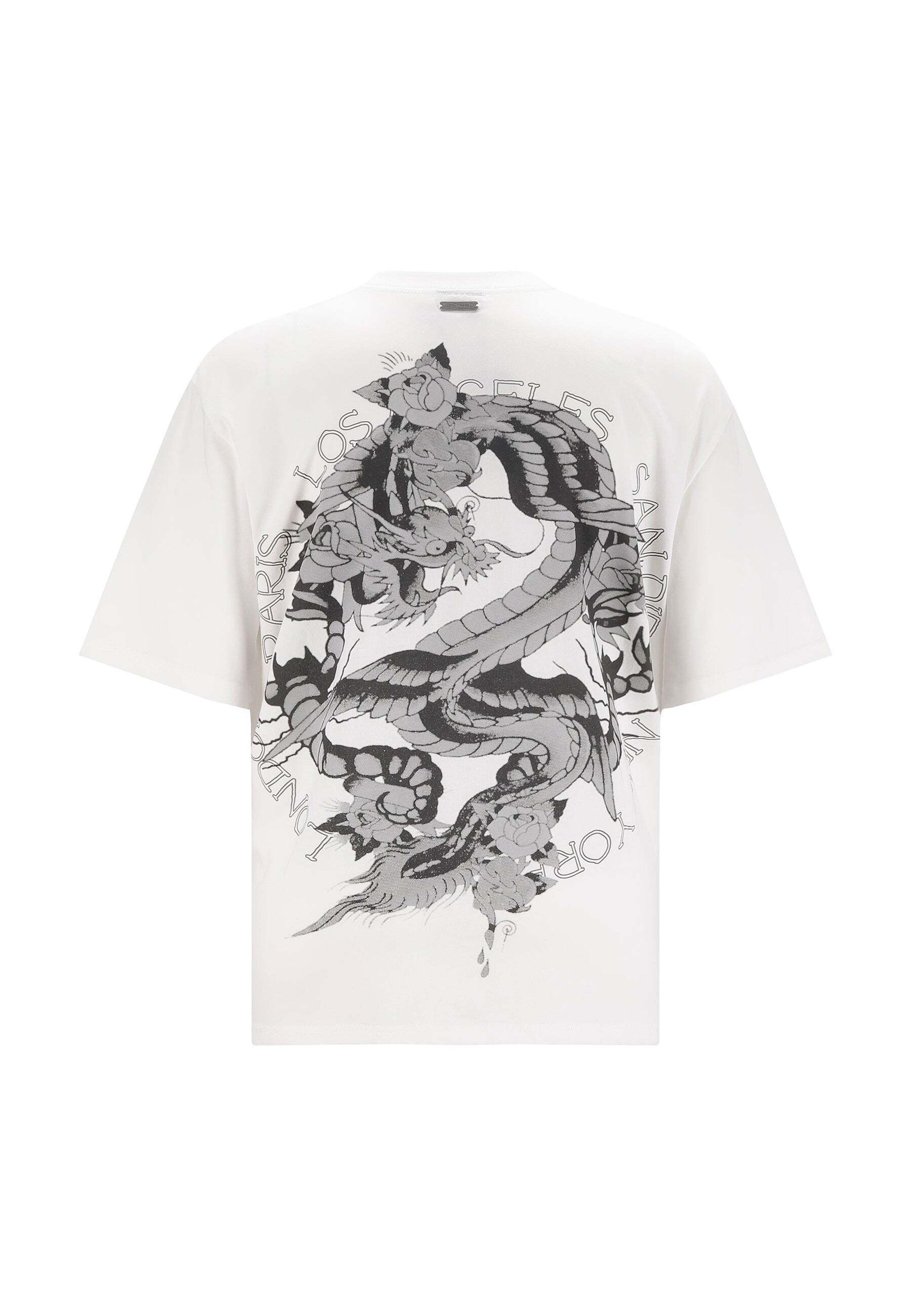 Ed Hardy T-Shirt 'Drag Battle' in Weiß