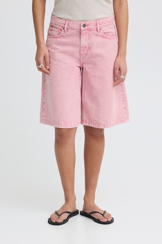 ICHI - Loosefit Calças de ganga em rosa: frente