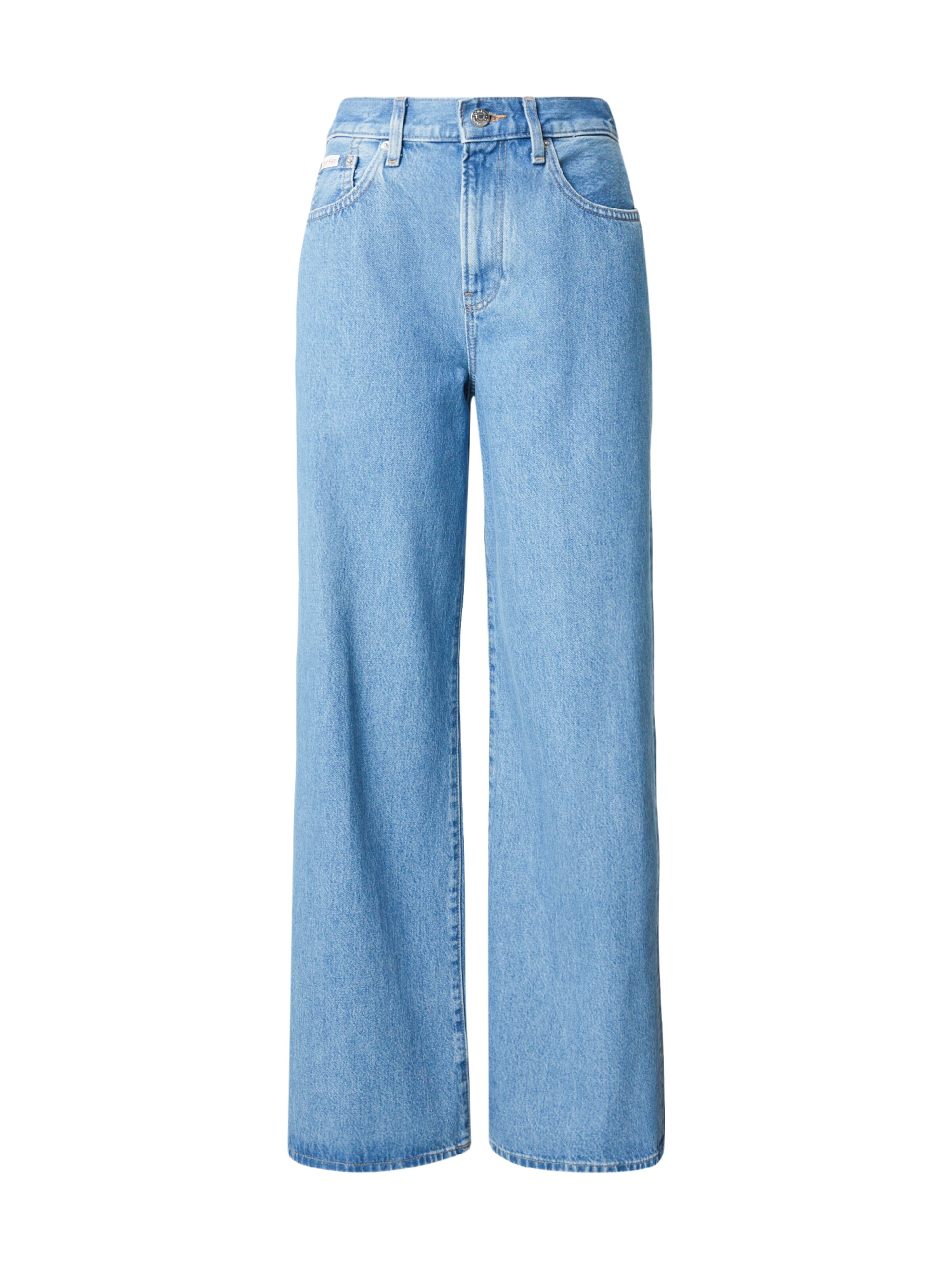 Calvin Klein Jeans Wide leg Τζιν σε μπλε: μπροστά