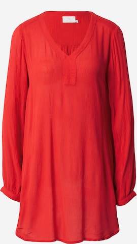 KAFFE CURVE Tunic 'Amber' in Red: front