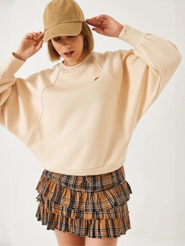 Bianco Lucci Sweatshirt in Beige