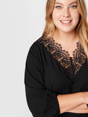 Zizzi Bluse 'ECARLA' in Schwarz