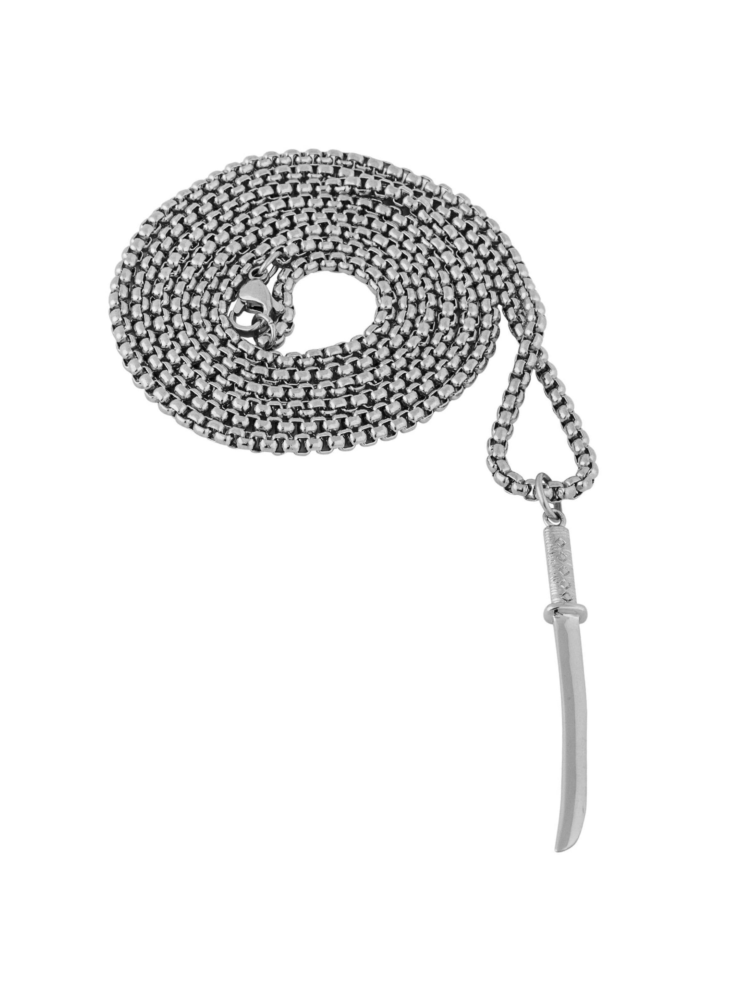 Akitsune Necklace 'Gladius' in Silver: front