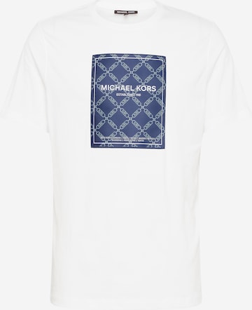 Tricou 'EMPIRE' de la Michael Kors pe alb: față