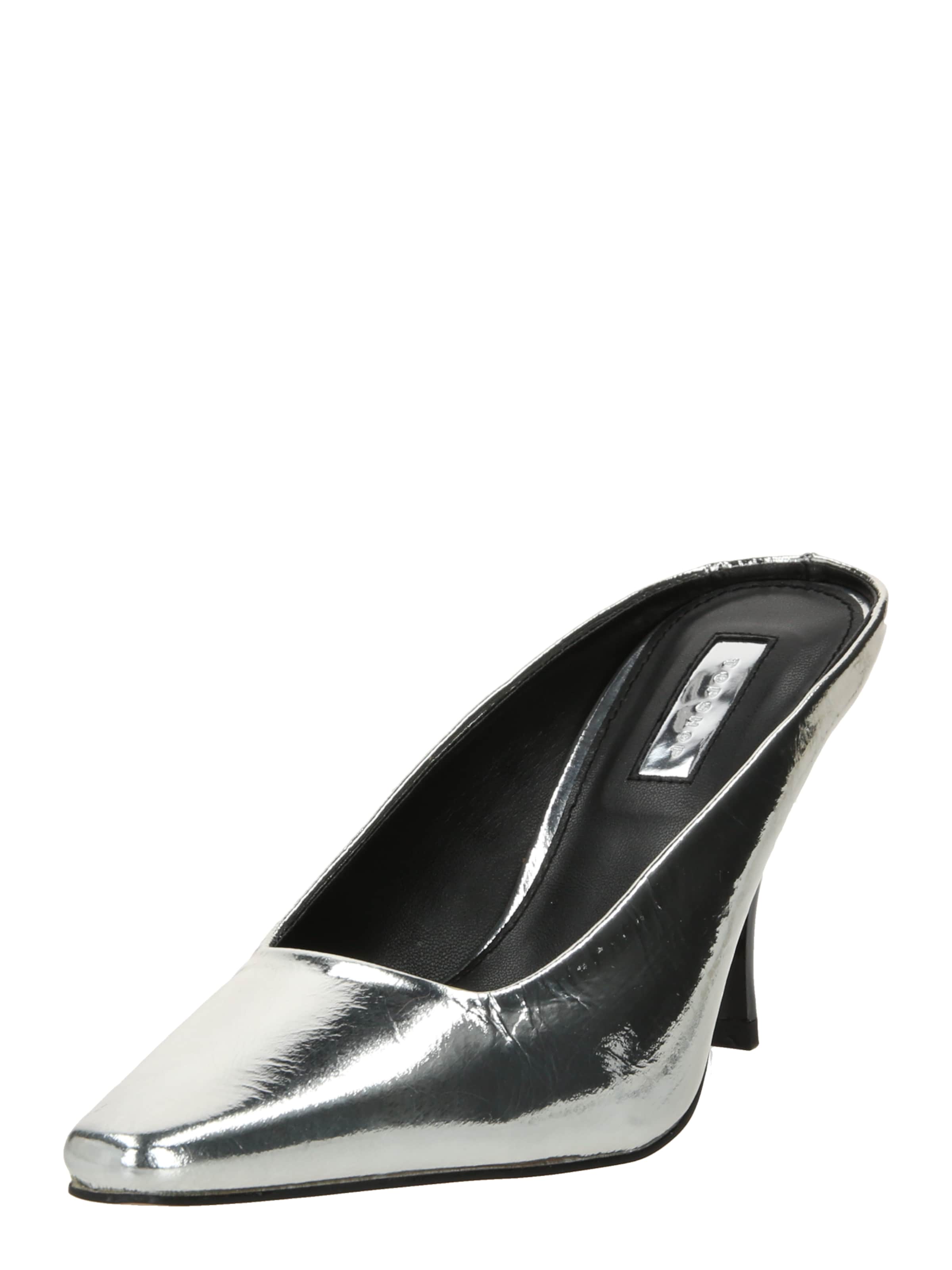 TOPSHOP Nizki natikači 'Eve' | srebrna barva: sprednja stran