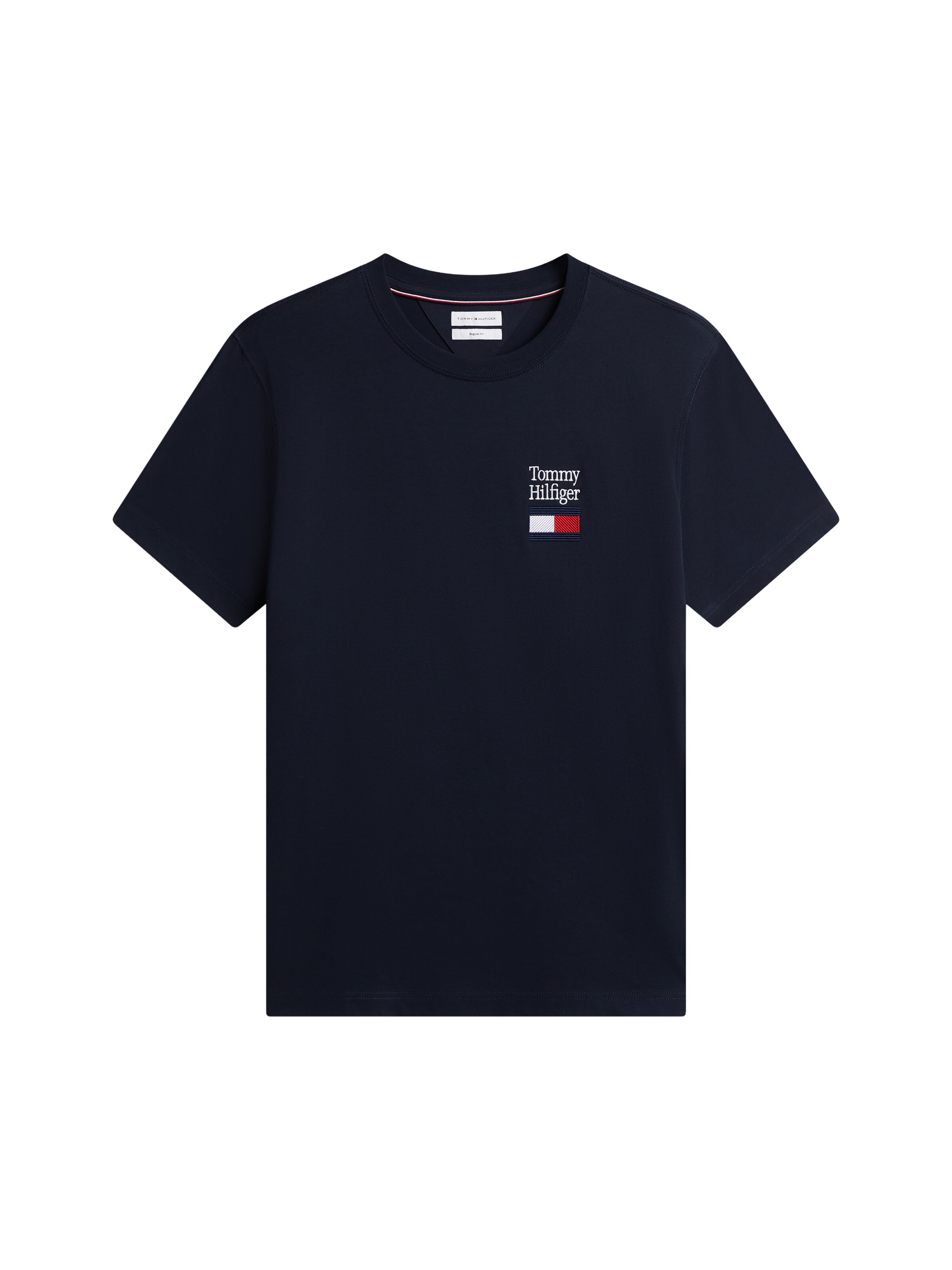 zils TOMMY HILFIGER T-Krekls 'BRAND LOVE': no priekšpuses