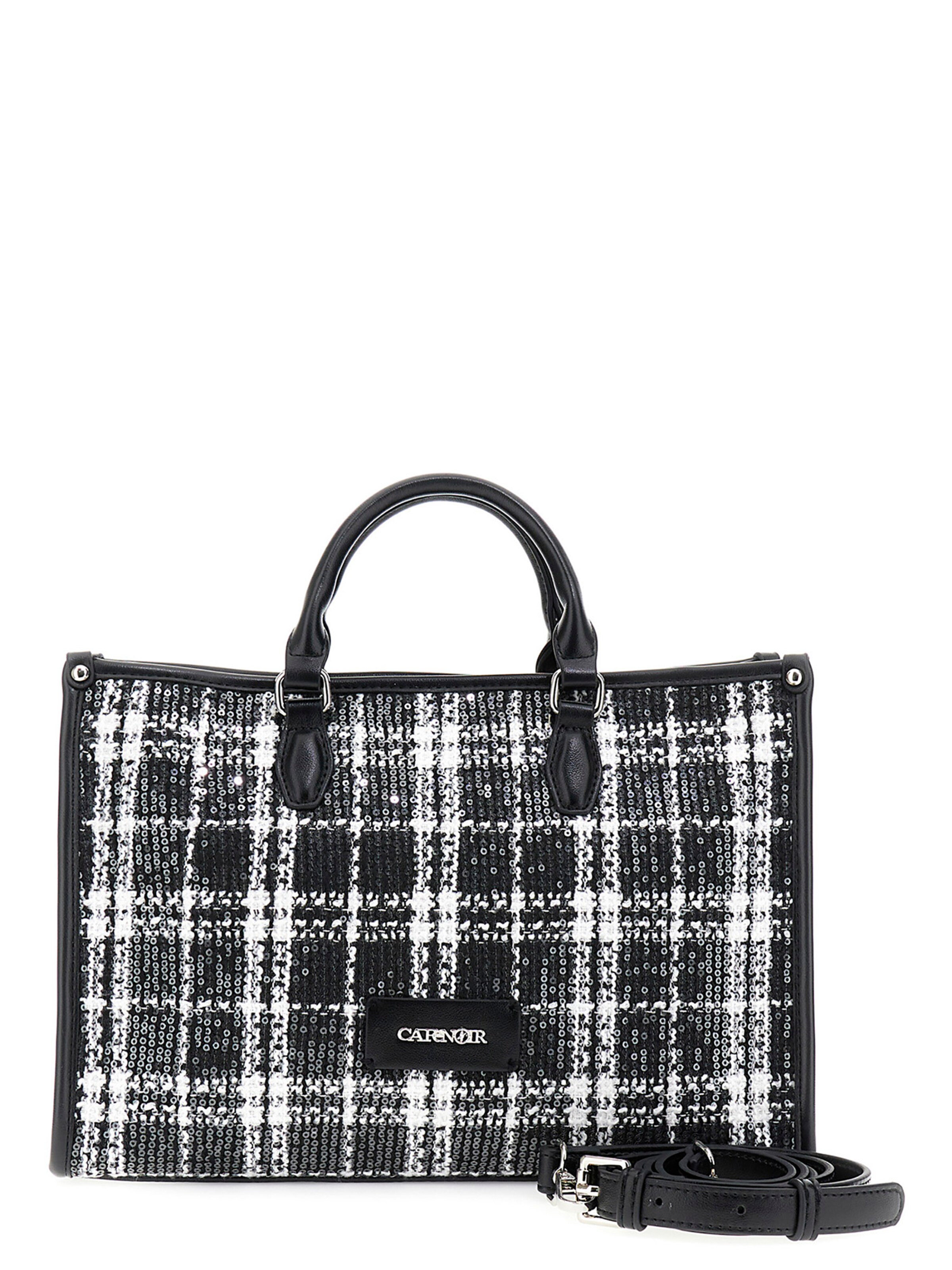 Shopper CAFè NOIR di colore nero / argento / bianco, Visualizzazione prodotti