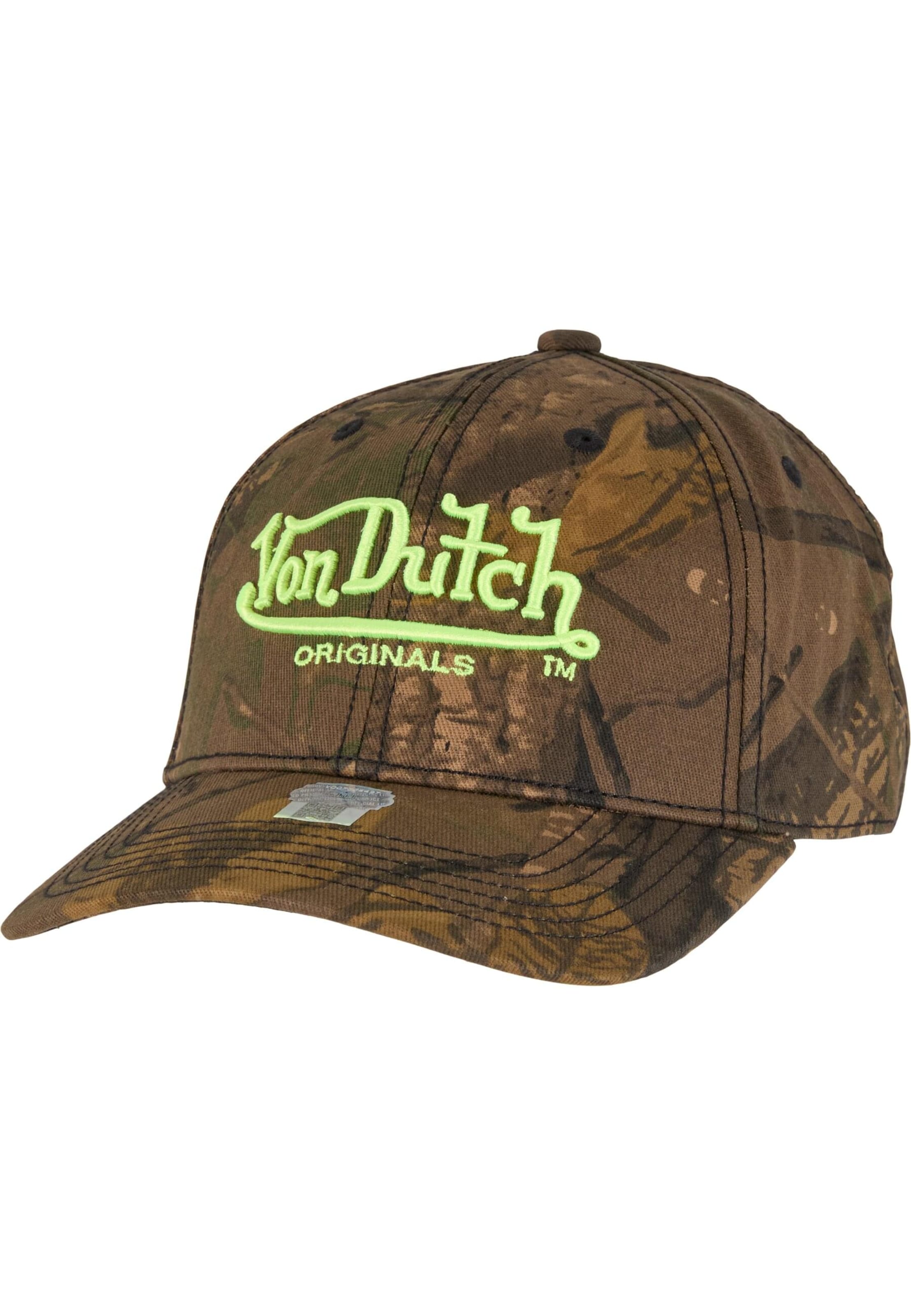 Von Dutch Originals Kšiltovka – hnědá: přední strana
