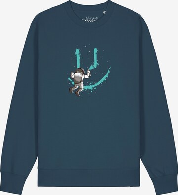 Watapparel Sweatshirt 'Graffiti Astronaut' in Blauw: voorkant