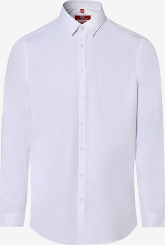 Finshley & Harding London Slim fit Zakelijk overhemd in Wit: voorkant