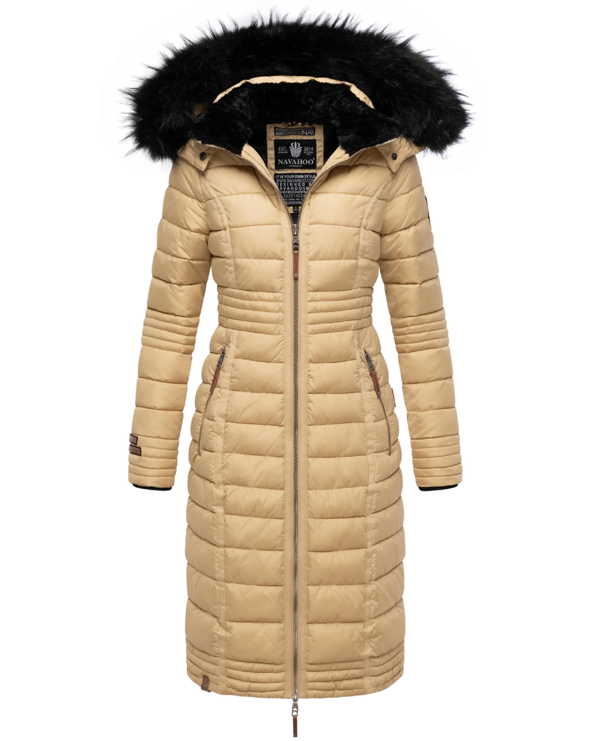 NAVAHOO - Sobretudo de inverno 'Umay' em bege: frente