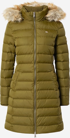 Tommy Jeans Winter Coat in Green: front