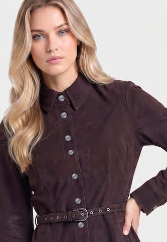 Robe-chemise DreiMaster PREMIUM en marron