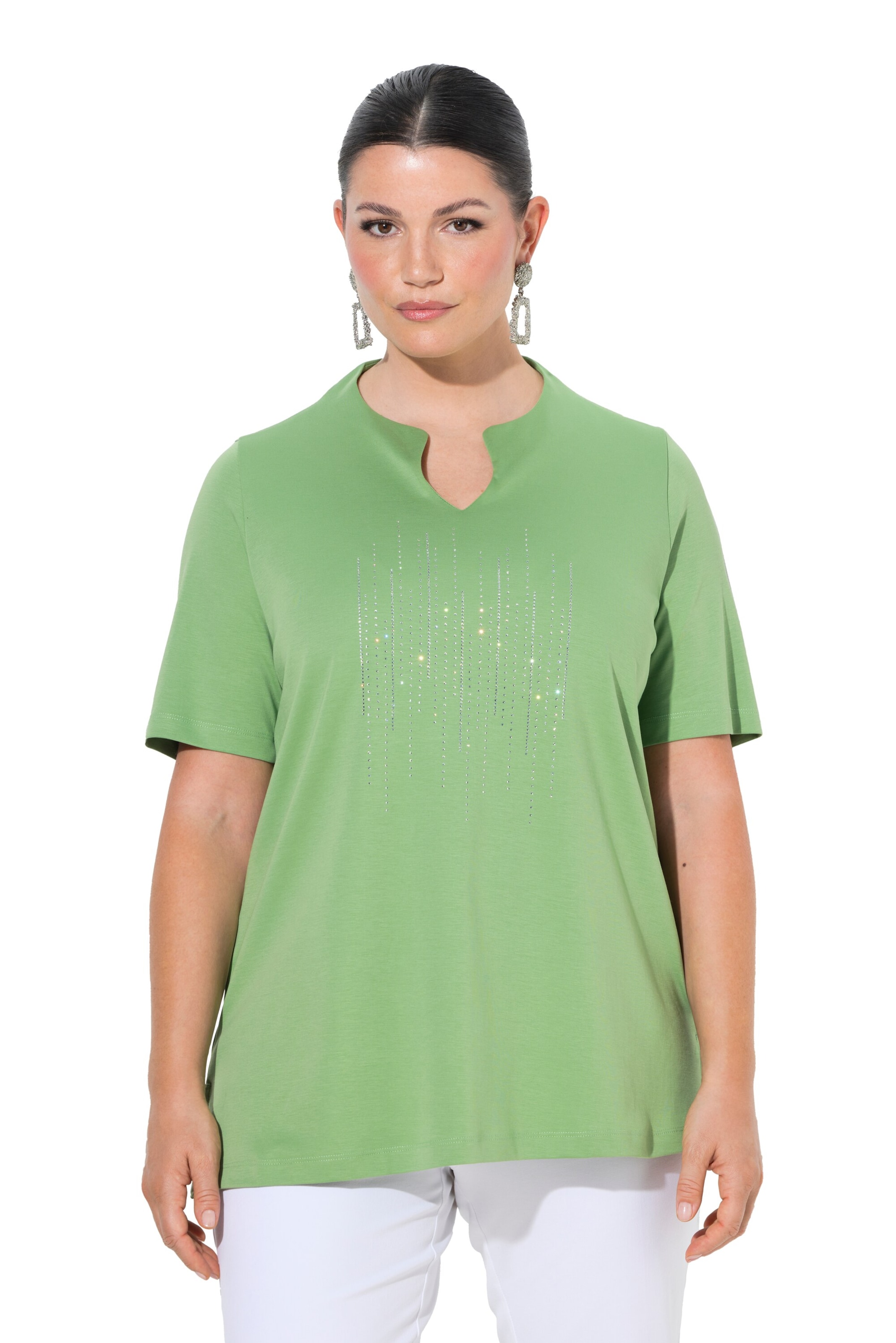 Ulla Popken Shirt in Groen: voorkant