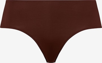 Slip ' Elia ' Hanro en marron : devant