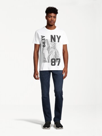 T-Shirt 'IMAGERY' AÉROPOSTALE en blanc