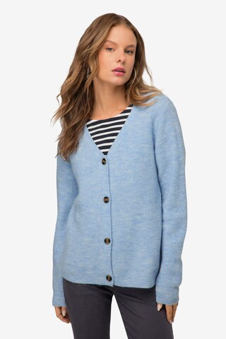 LAURASØN Knit Cardigan in Blue: front