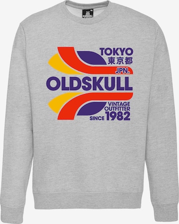 Oldskull Sweatshirt 'Retro Tokyopolis' in Grijs: voorkant