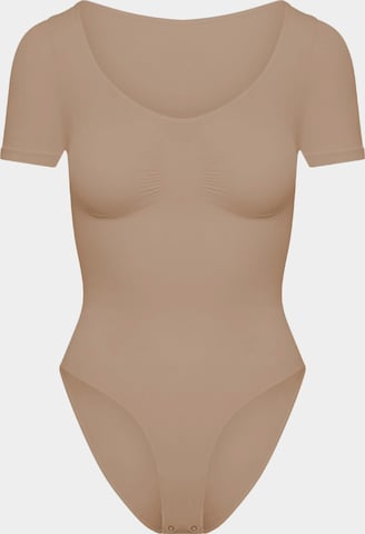 Body modelant 'T-Shirt Bodysuit Sculpting Shapewear mit Slip' cfab (formerly creamy fabrics) en beige : devant