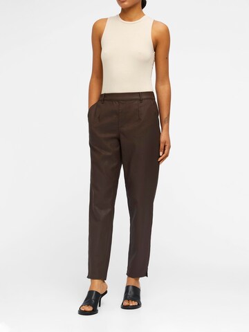 Coupe slim Pantalon 'Belle Lisa' OBJECT en marron : devant