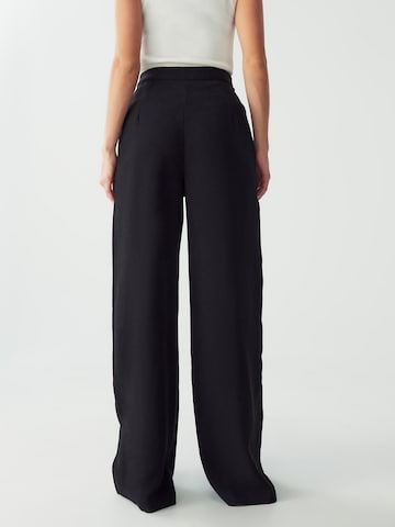 Willa Wide Leg Hose 'Asher' in Schwarz: Rückseite