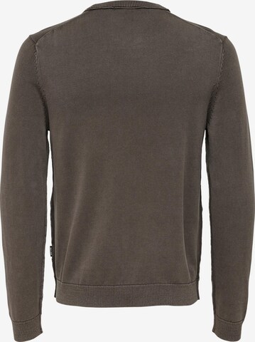 Only & Sons Pullover 'CLARK' in Braun