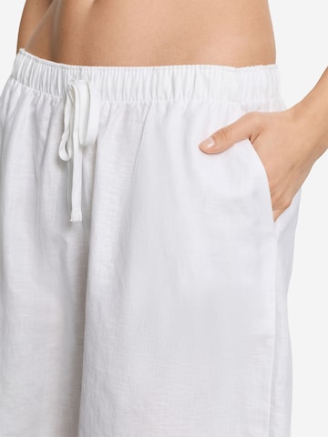 Hanro Pyjamabroek ' White Essentials ' in Wit