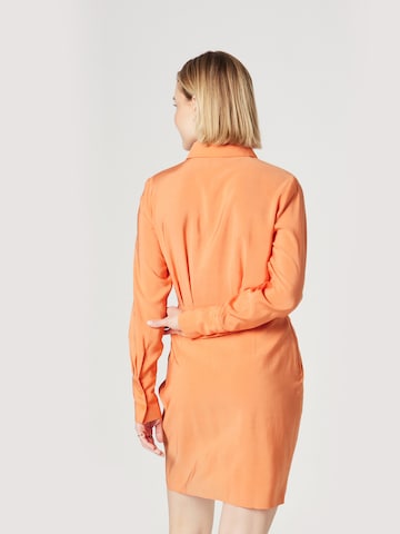 Guido Maria Kretschmer Women - Vestido camisero 'Josefina' en naranja: atrás