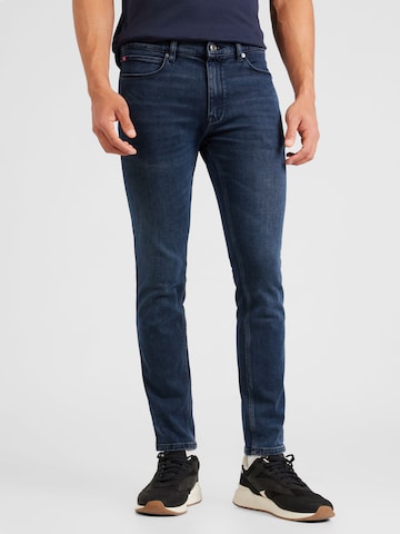 Slimfit Jeans di HUGO in blu: frontale