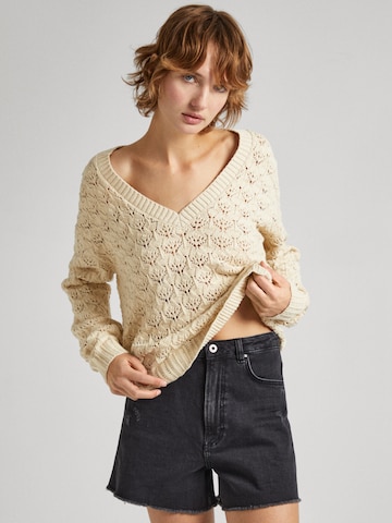 Pepe Jeans Sweater 'Grace' in Beige: front