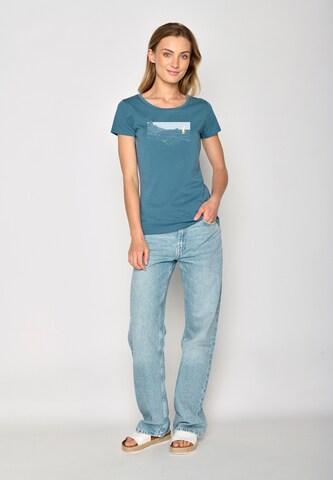 Maglietta 'Nature Set Sail' di GREENBOMB in blu