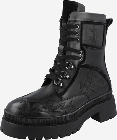 River Island Bottines à lacets en noir, Vue avec produit