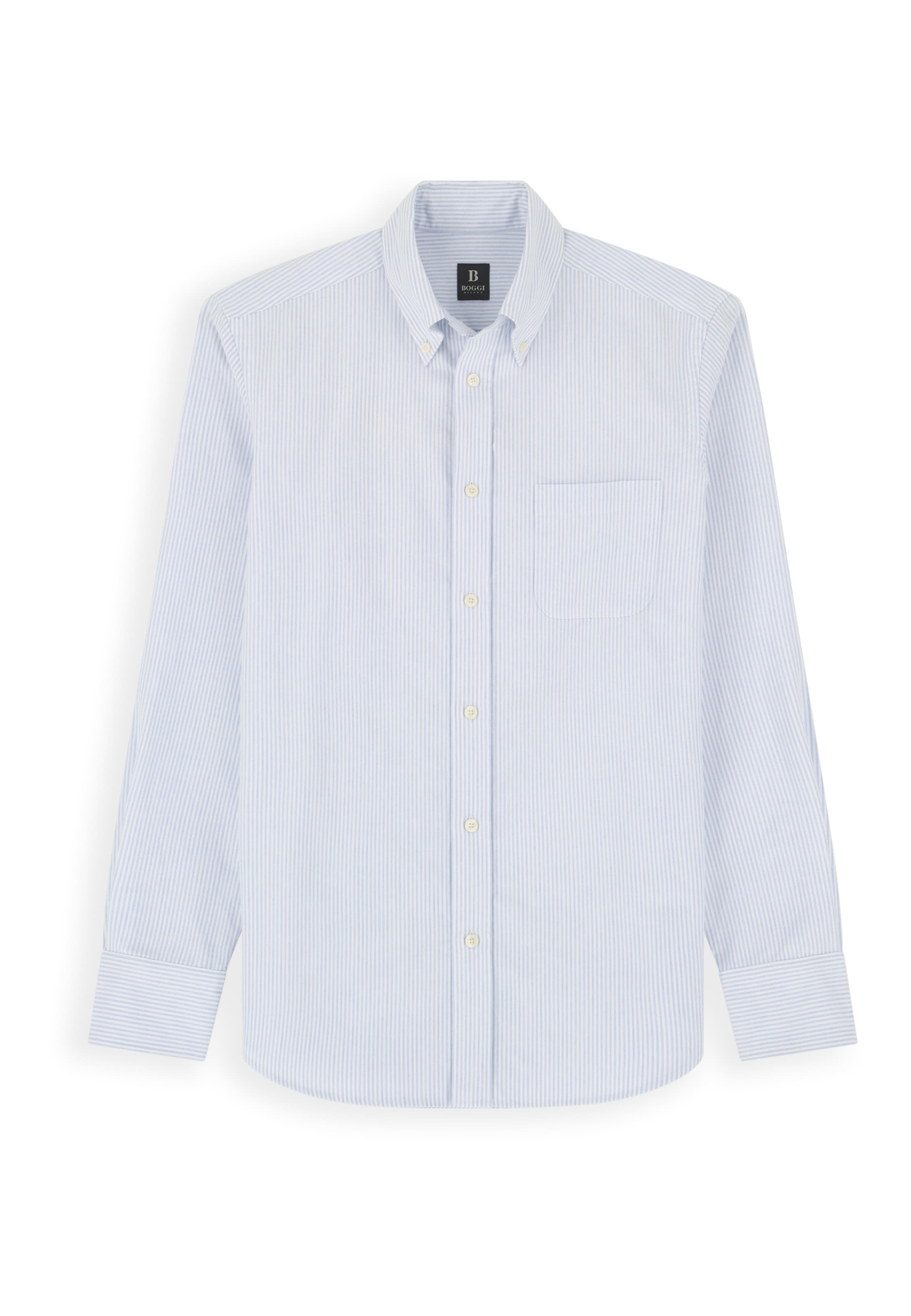 Boggi Milano Regular fit Overhemd in Blauw: voorkant
