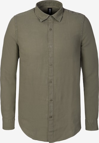 Coupe regular Chemise 'Camicia Collo' BOMBOOGIE en vert : devant