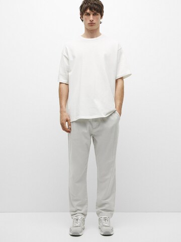 Regular Pantalon chino Pull&Bear en gris : devant