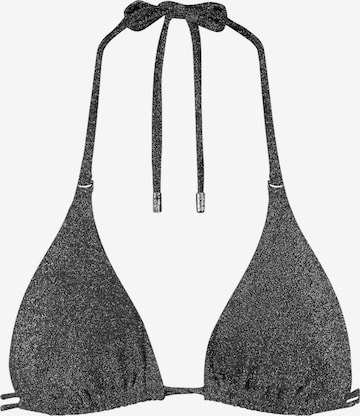 Beachlife Triangel Bikinitop in Zwart: voorkant