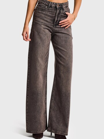 IT'S BASIC Wide leg Jeans 'Olea Wide High Rise Jeans' in Brown