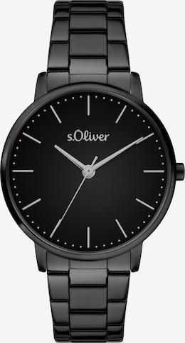 Montre à affichage analogique s.Oliver en noir : devant