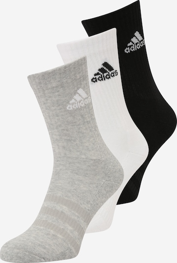 ADIDAS SPORTSWEAR Chaussettes de sport en gris chiné / noir / blanc, Vue avec produit