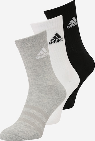 Calzino sportivo 'Cushioned Crew 3 Pairs' di ADIDAS PERFORMANCE in grigio: frontale