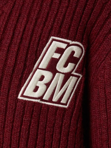 FCBM Gebreid vest 'Dave' in Rood