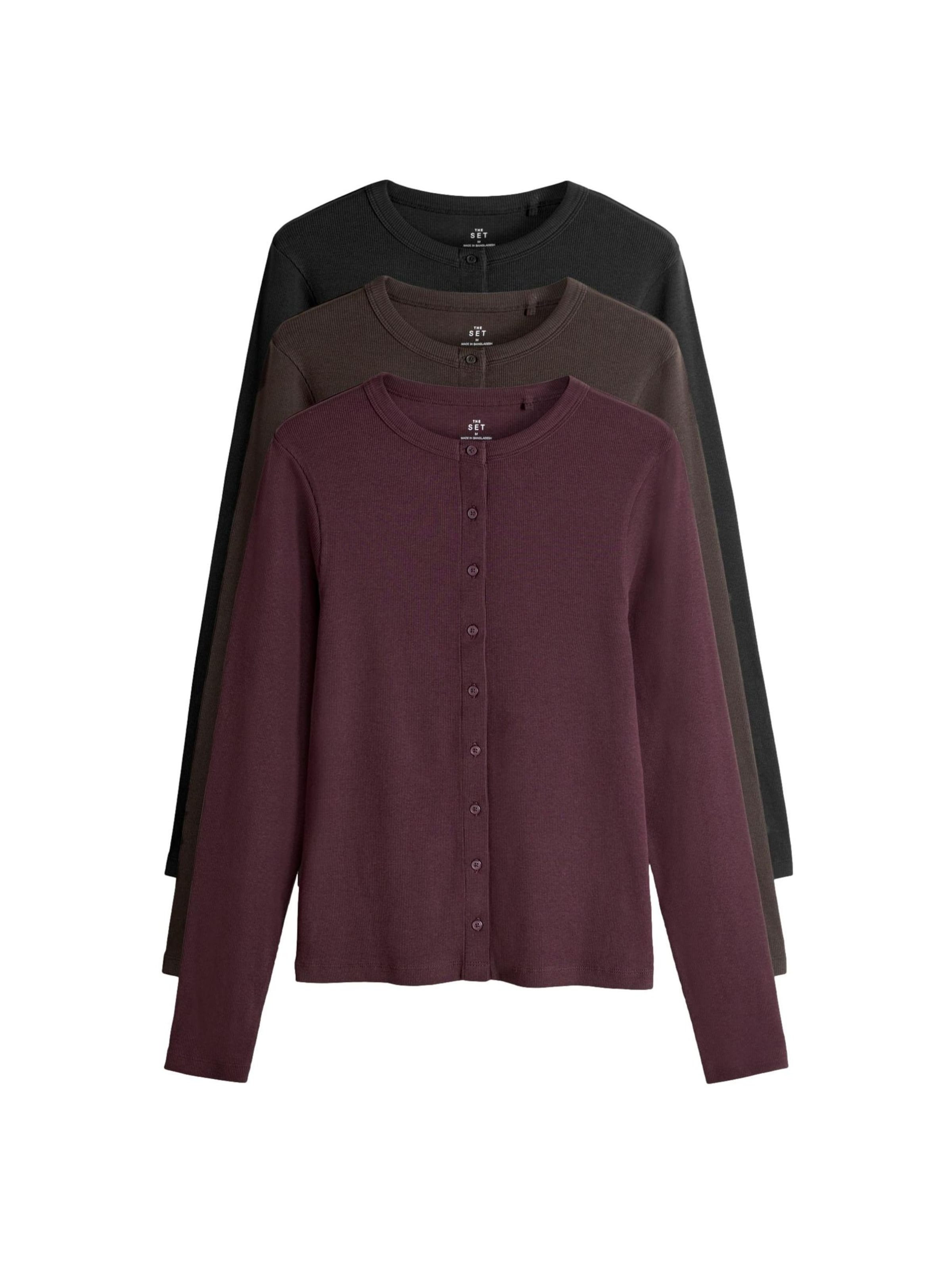 The Set Shirt in Braun: Vorderseite