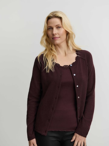 rosemunde Knit Cardigan in Red: front